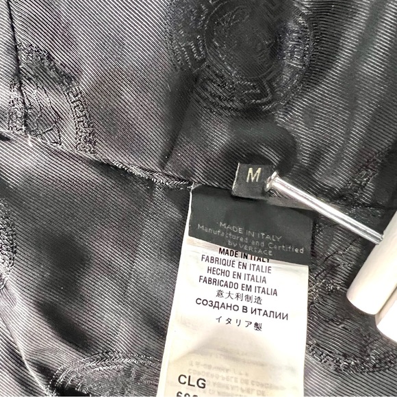 Versace Lambskin Goose PRISTINE Down Jacket Hood Coat Medusa 38 Medium Leather - Picture 11 of 13